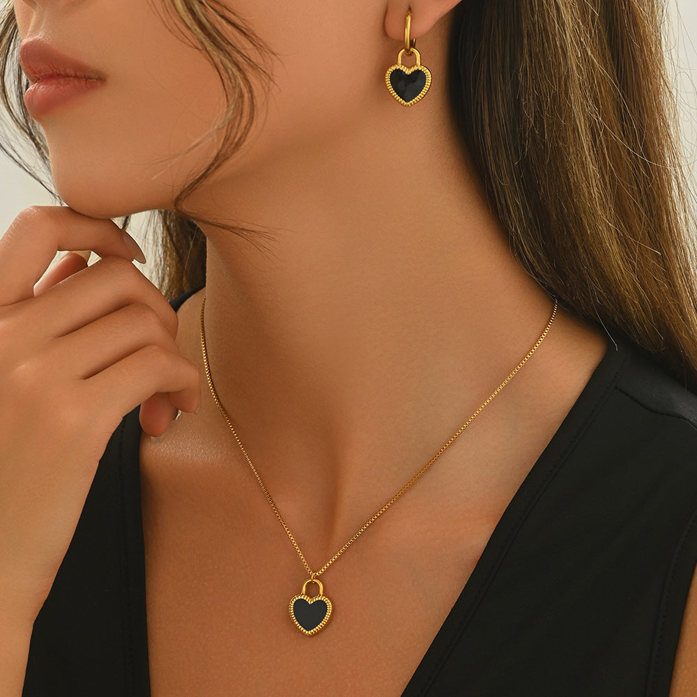 Gold Heart Jewelry Set | Handmade Gift Women Daily