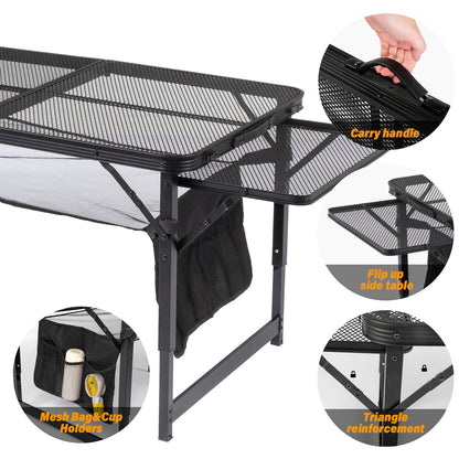 4.7 FT Black Outdoor Folding Table