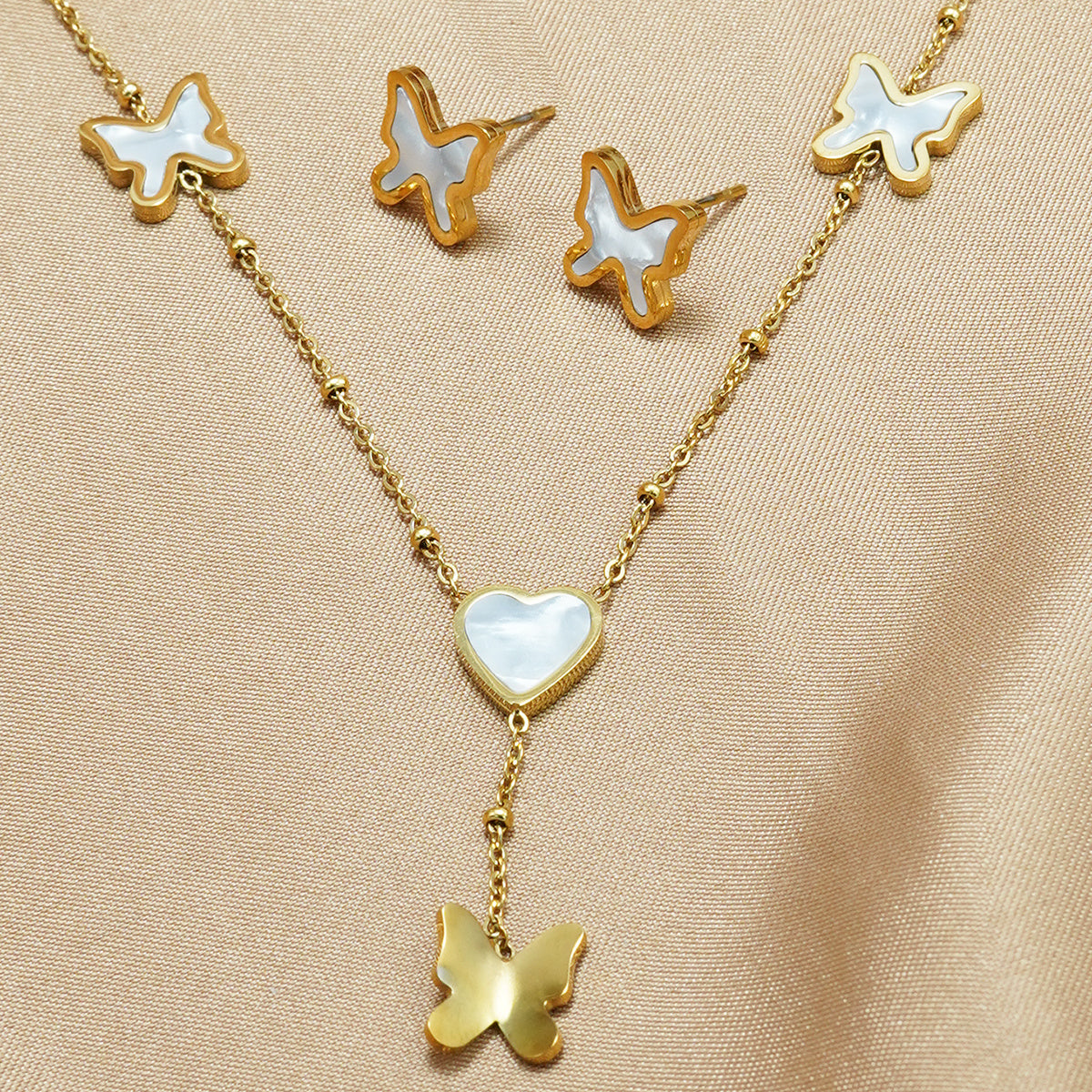 Lxalry Gold Butterfly Jewelry Set | Luxury Gift for Women