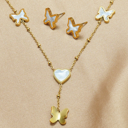 Lxalry Gold Butterfly Jewelry Set | Luxury Gift for Women