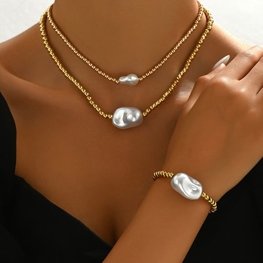 Stackable Gold Jewelry Set Lightweight & Giftable