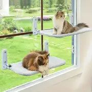 Cat Window Perch with Suction Cup + FREE 2 Pcs Pet Hair Remover Gloves