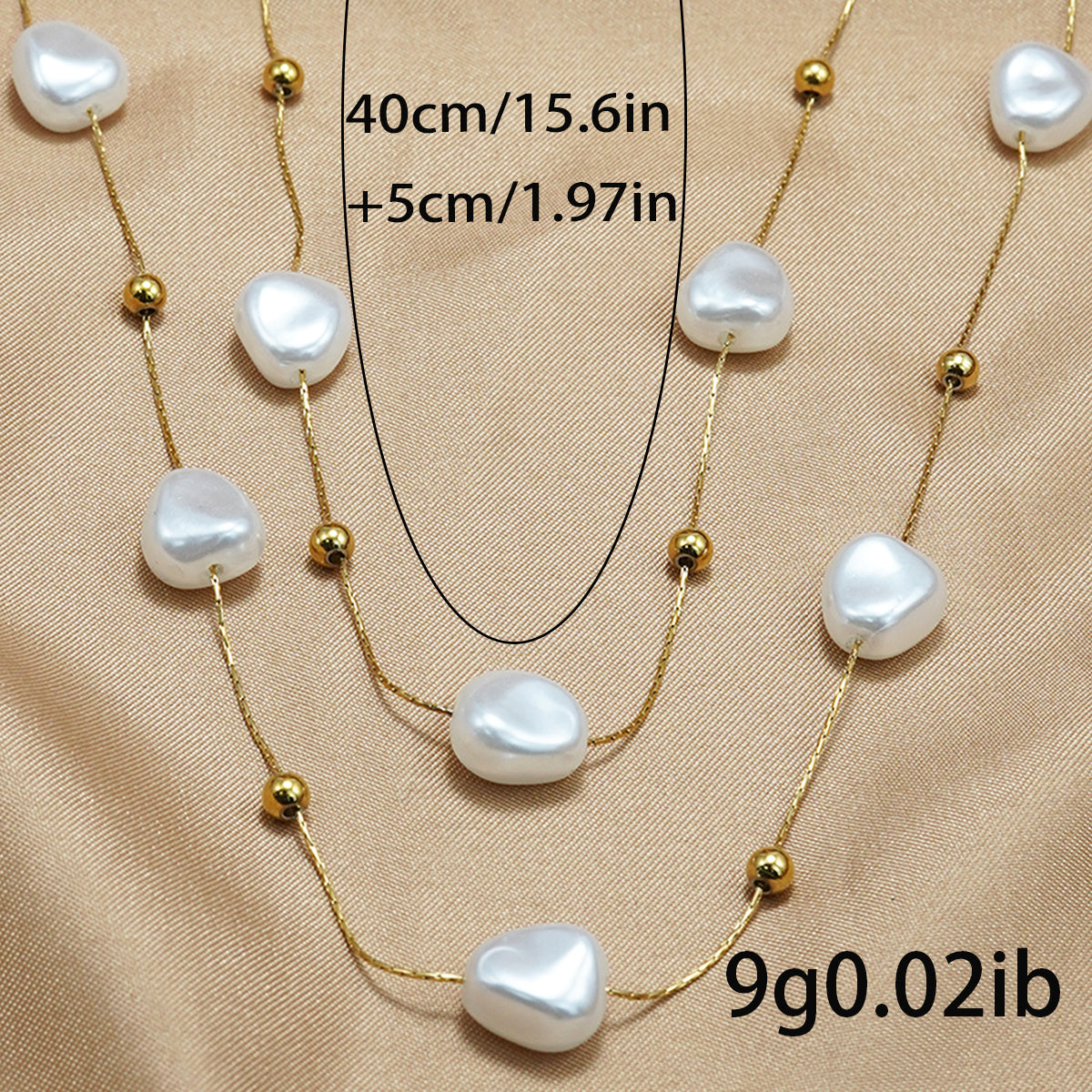 18K Pearl Necklace | Minimalist Evening Gift Women