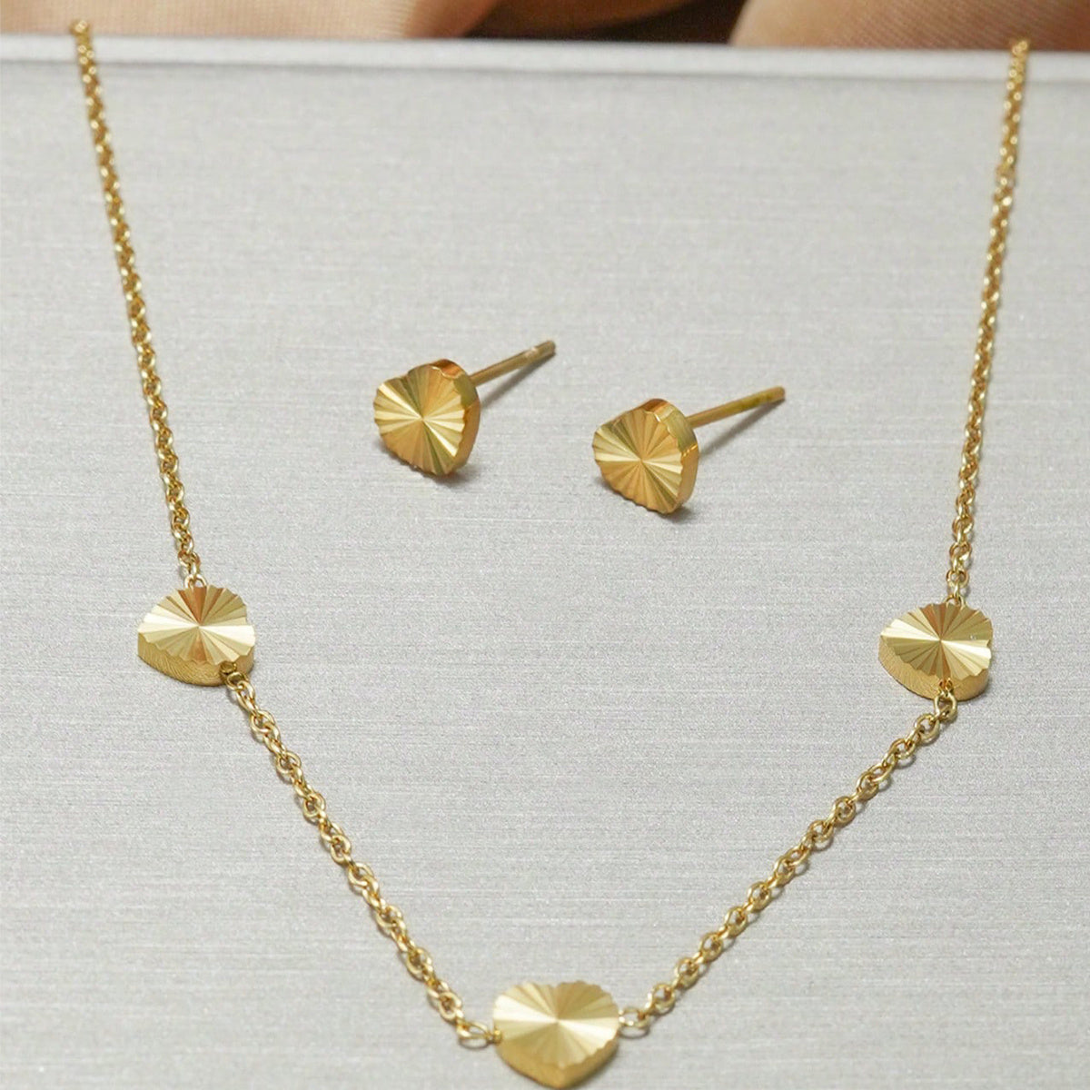 18K Gold Lxalry Mirror Ball Jewelry Set | Luxury Daily Gift Set