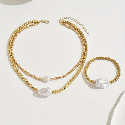 Stackable Gold Jewelry Set Lightweight & Giftable