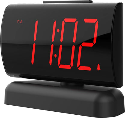 Rotating Digital Alarm Clock LED Display 2 Brightness Levels