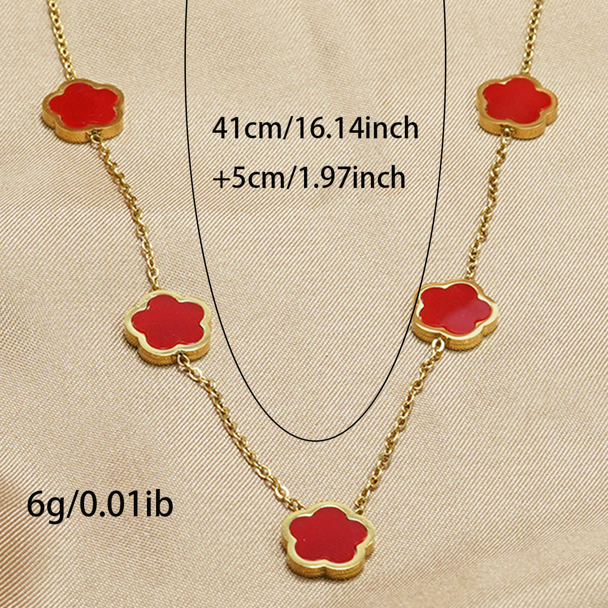 18K Gold Clover Necklace | Minimalist Luxury Gift Women