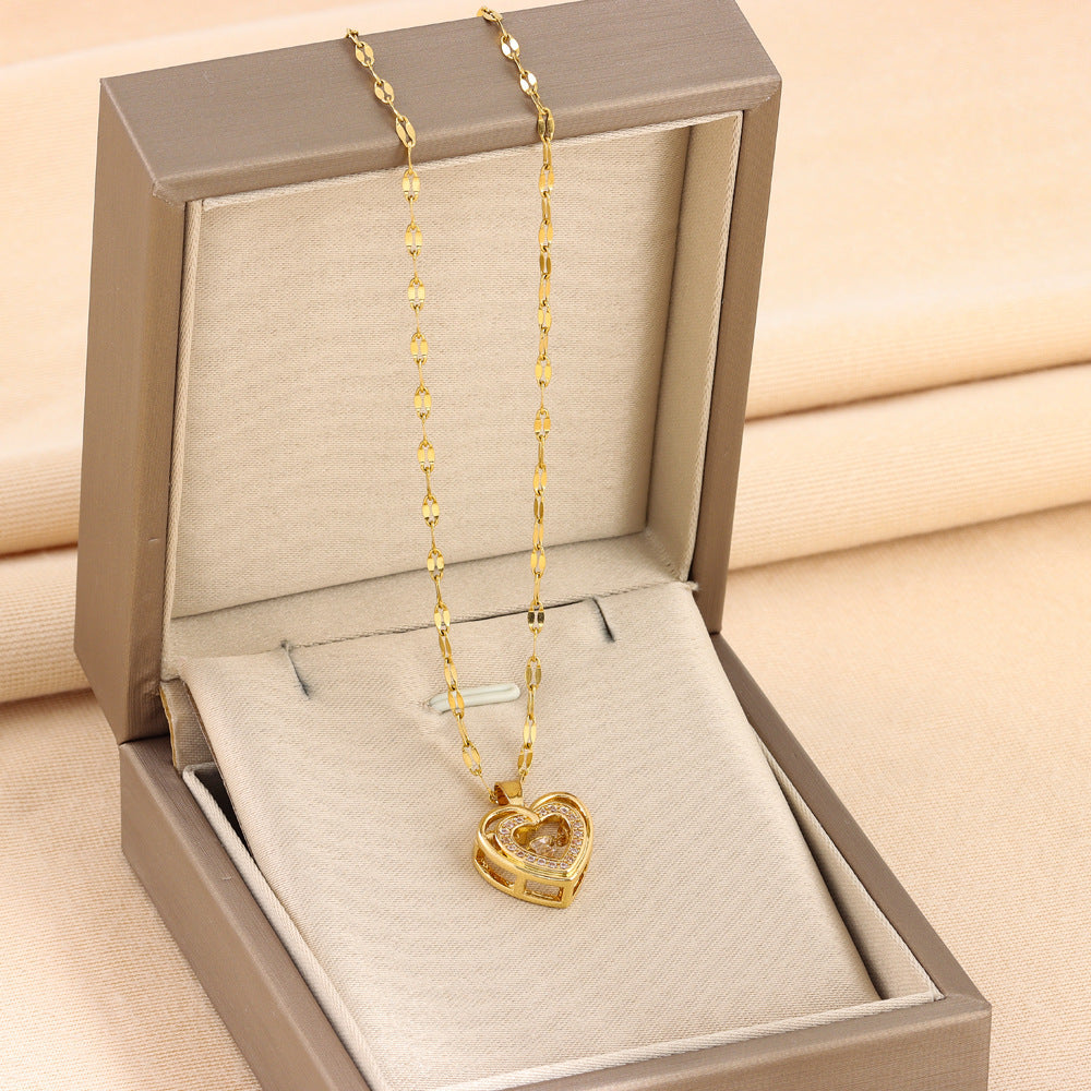 Titanium Heart Necklace for Women Valentine Gift