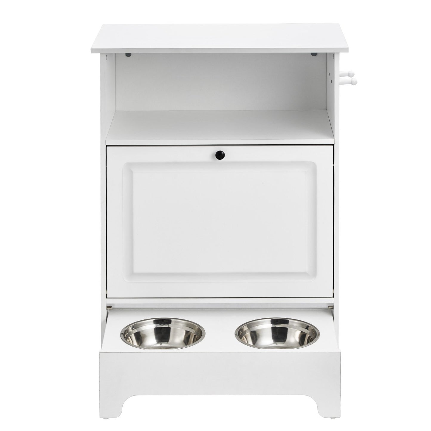 VEVOR Pet Feeding Station W 2 Elevated Dog Bowls, Dog Food & Toy