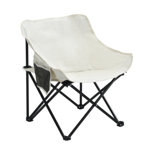 2 PCS Outdoor Camping Chairs Folding Portable, Carry Bag ,Beige