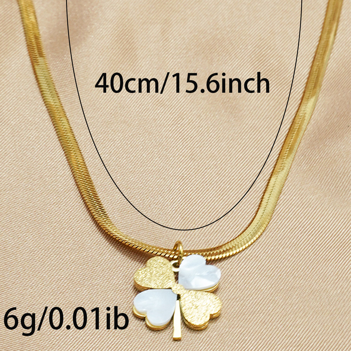 18K Gold Clover Necklace Free Gift for Women