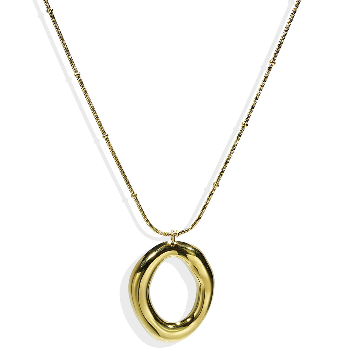 18K Gold Organic Round Jewelry Set | Evening Luxury Gift