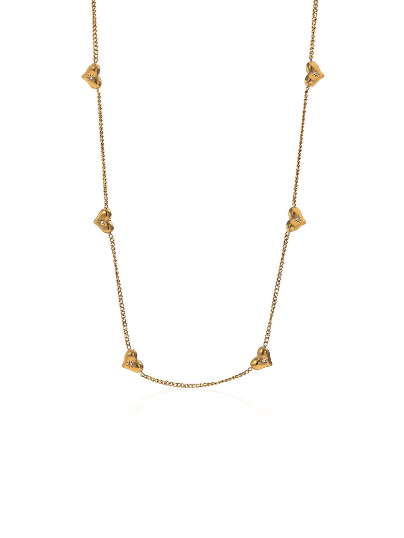 18K Heart Necklace | Valentine Luxury Gift Women