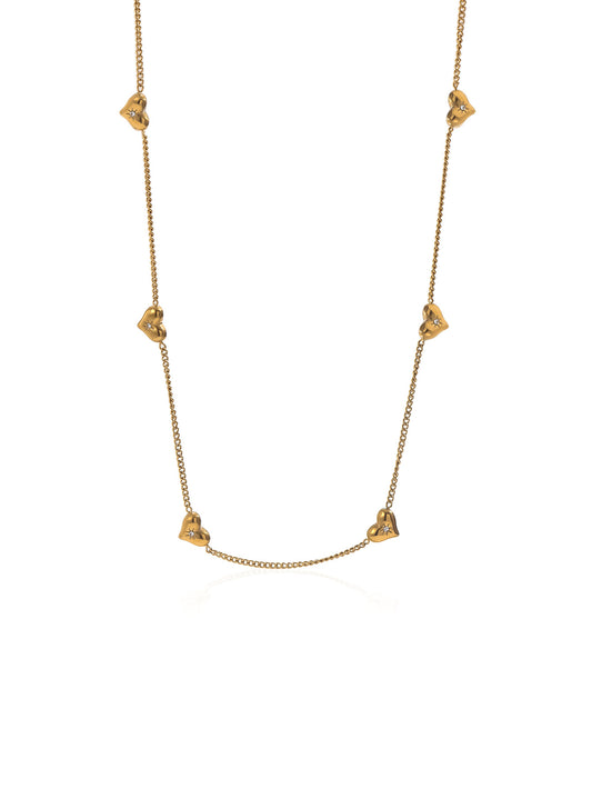 18K Heart Necklace | Valentine Luxury Gift Women