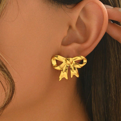 Lxalry 18K Gold Bow Jewelry Set