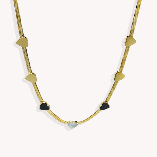 Lxalry 18K Gold Heart Necklace & Bracelet | Luxury Gift Set