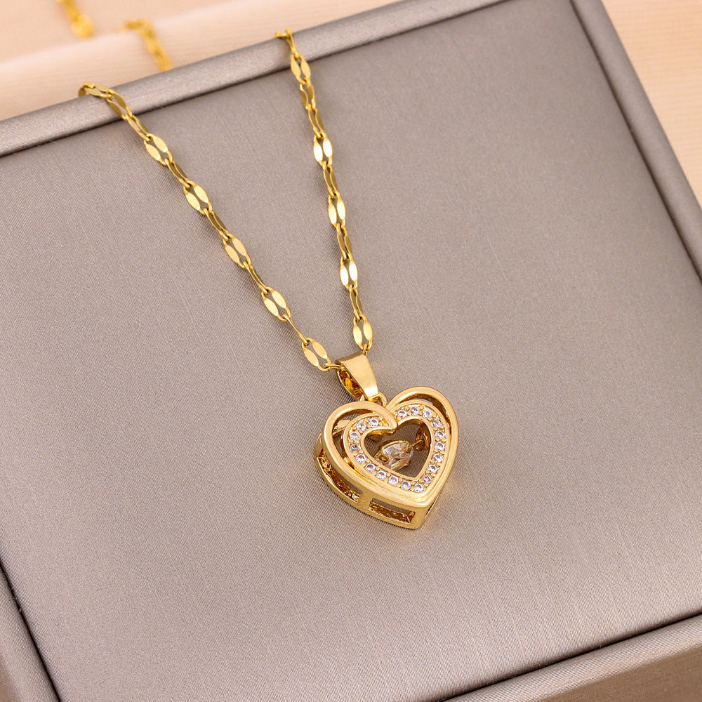 Titanium Heart Necklace for Women Valentine Gift