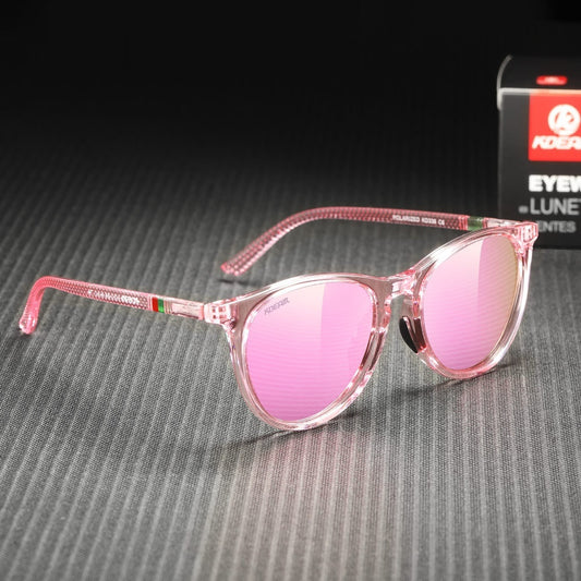 Round Frame Polarized Sunglasses Women's Street Shot Gradient Trendy Glasses