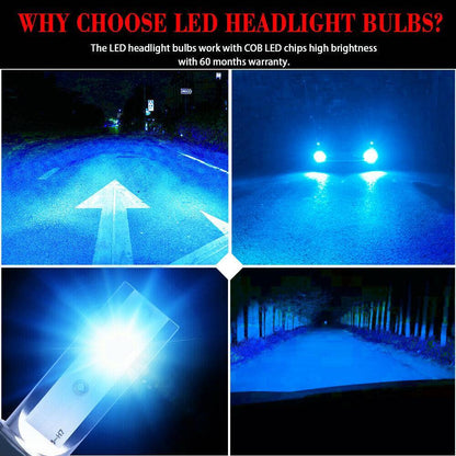 H7 LED Headlight Bulbs | 8000K Blue, 26000LM (Pair)