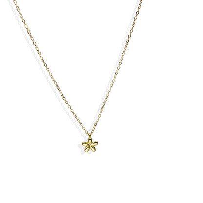 Lxalry 18K Gold Floral Jewelry Set | Necklace & Stud Earrings