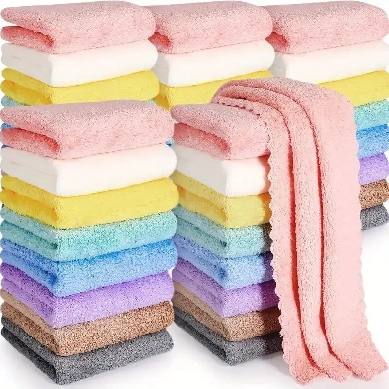 20-Pack Quick-Dry Towels | Solid Colors, Super Absorbent