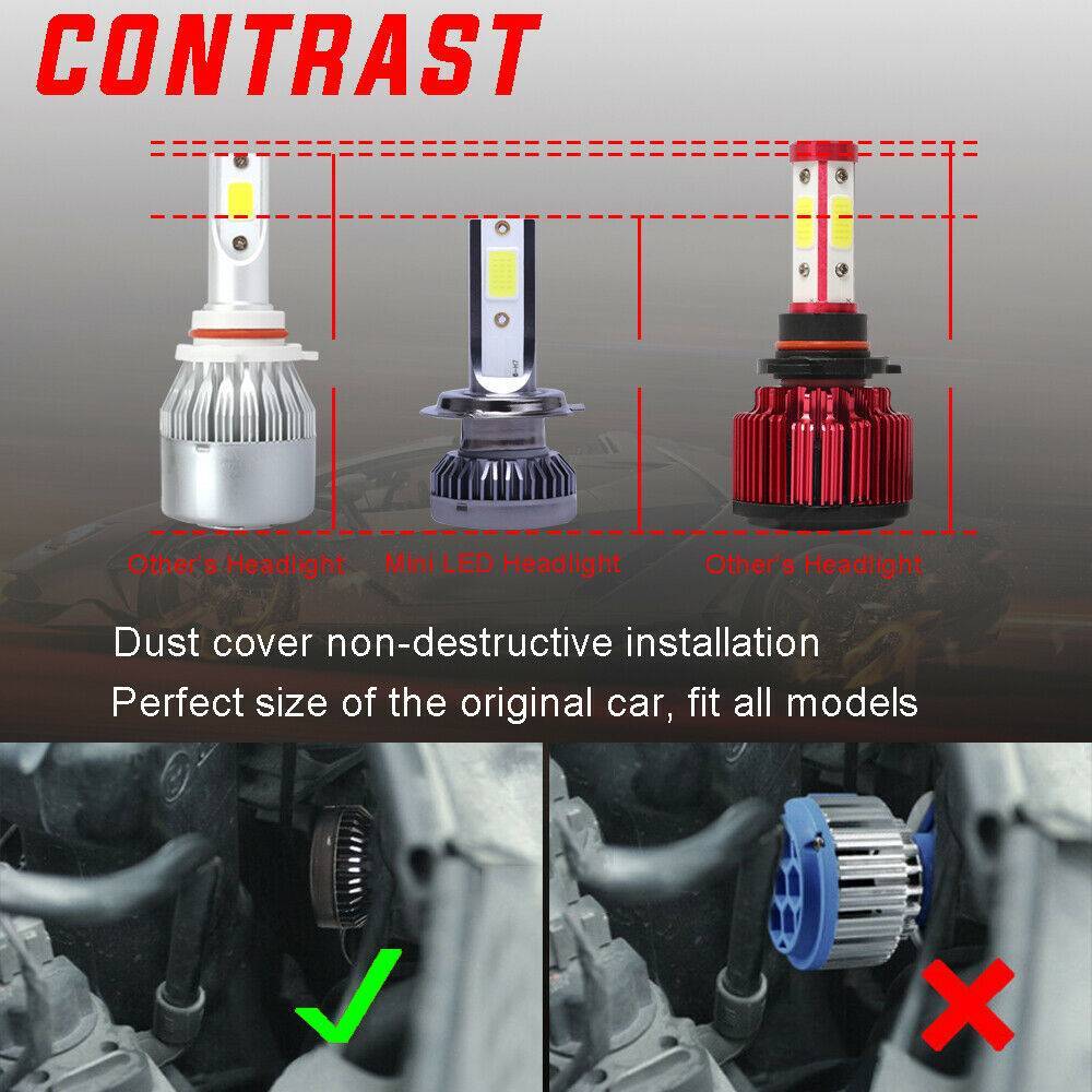 H7 LED Headlight Bulbs | 8000K Blue, 26000LM (Pair)
