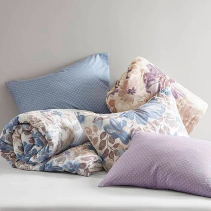 Floral Comforter Set With Bed Sheets | Blue Queen
