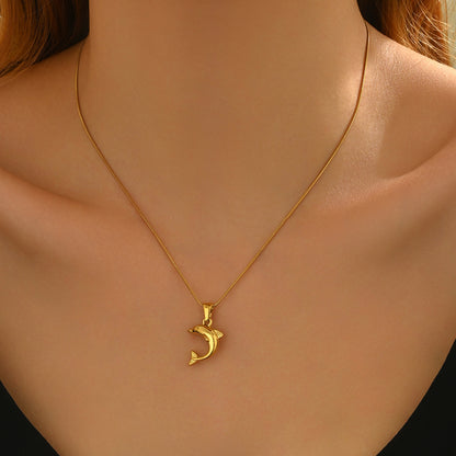 Gold Dolphin Heart Jewelry Set | Couple Gift Luxury