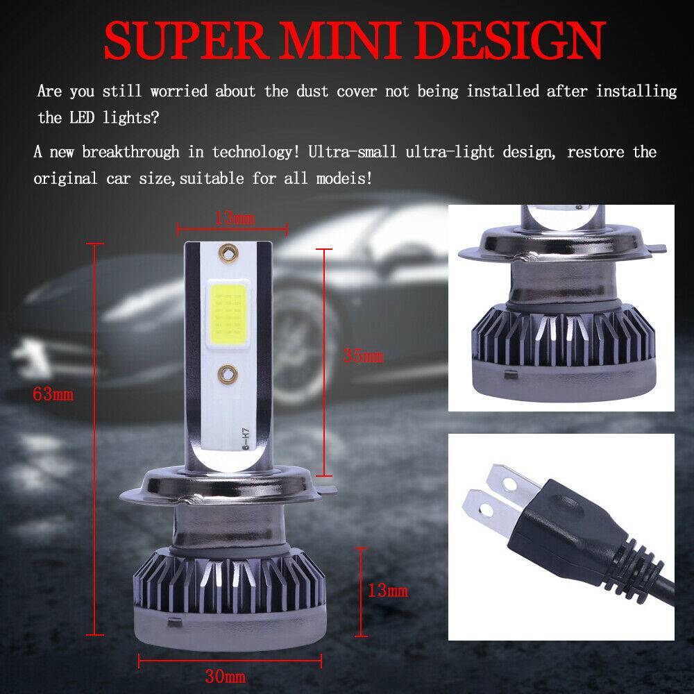 H7 LED Headlight Bulbs | 8000K Blue, 26000LM (Pair)