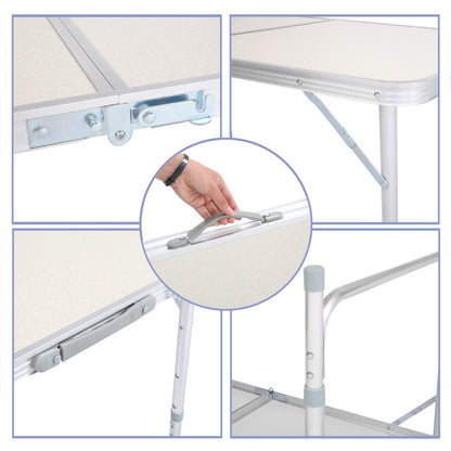 4 FT Silver Outdoor Folding Table