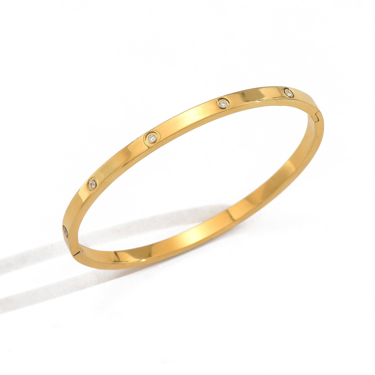 Gold Plated Stainless Steel Minimalist Bracelet Handmade Gift