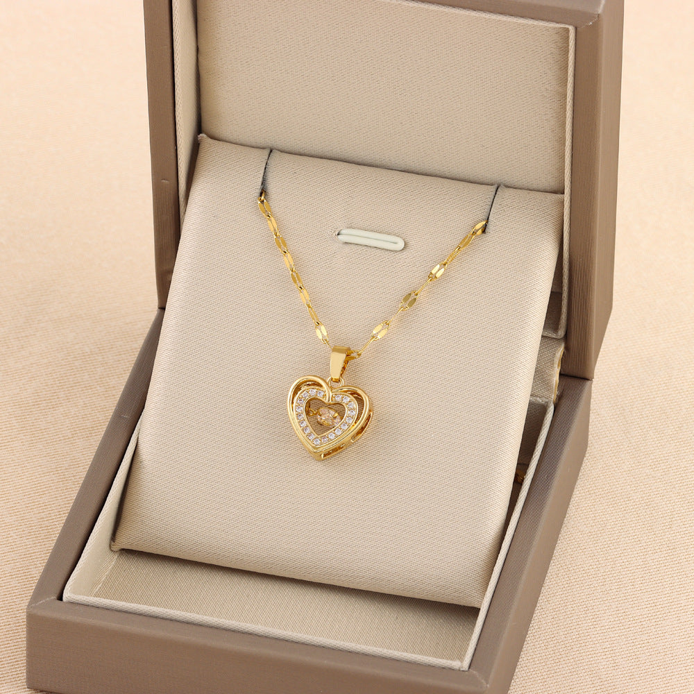 Titanium Heart Necklace for Women Valentine Gift