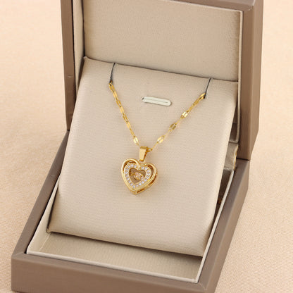 Titanium Heart Necklace for Women Valentine Gift