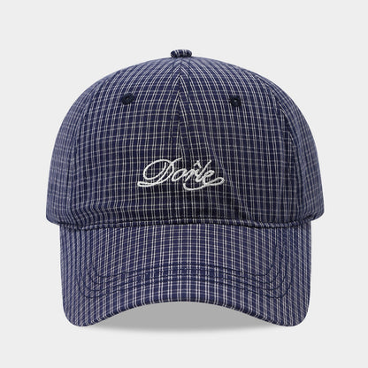 Korean Style Fashion All-match Plaid Peaked Cap Couple Sun Hat